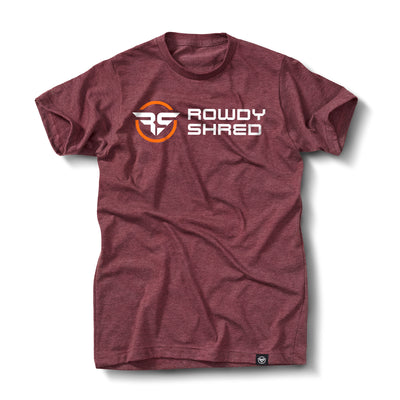 Rowdy Shred Maroon Logo Tee